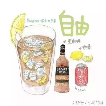 鸡尾酒艺术效果图,鸡尾酒插画教程