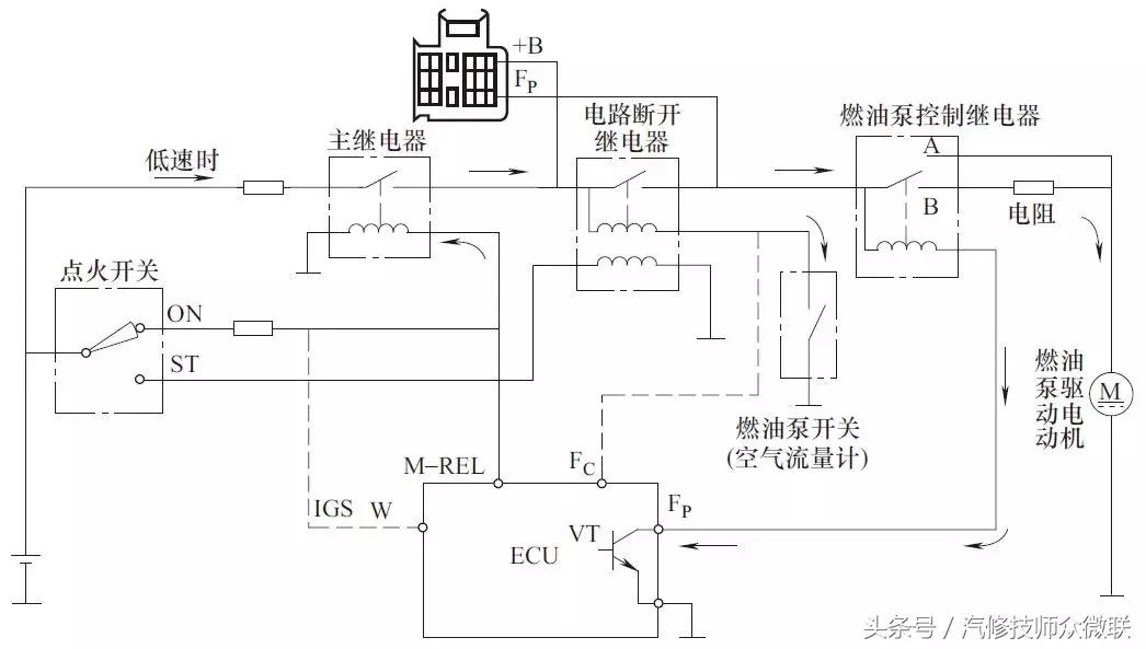燃油泵控制电路原理图,涡轮式电动燃油泵工作原理