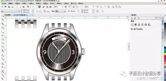 coreldraw表盘怎么制作,用coreldraw画手表
