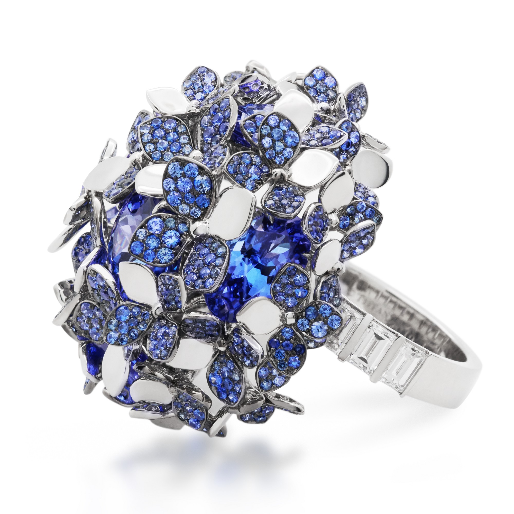 蒂芙尼蓝宝石戒指,蒂芙尼石榴石交叉戒指