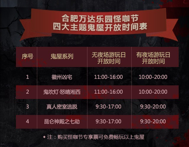 合肥万达游乐园攻略,合肥万达鬼屋介绍