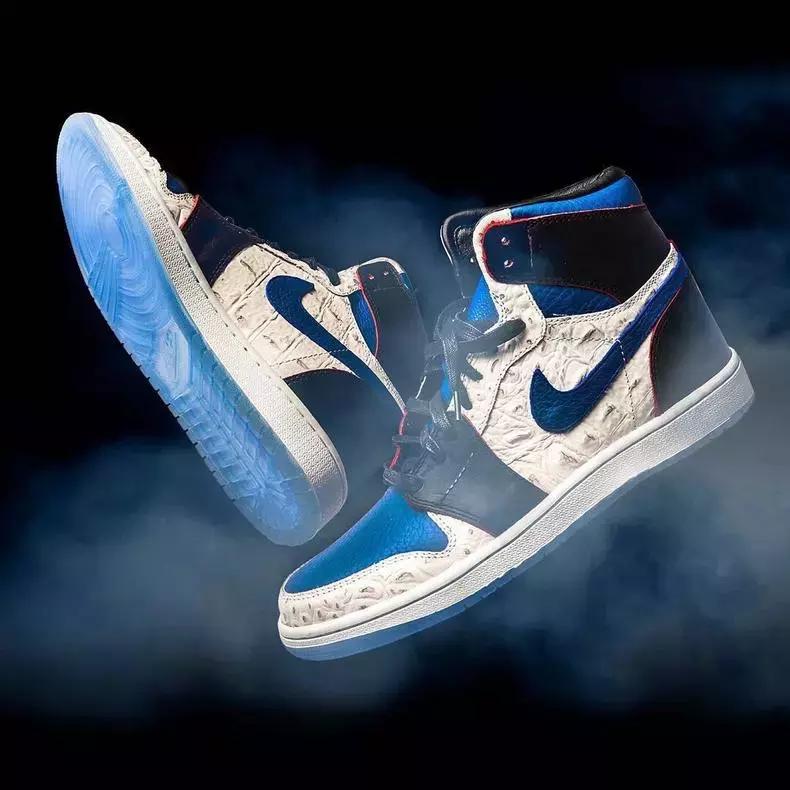 aj1蓝黑皇家,aj蟒蛇皮定制款
