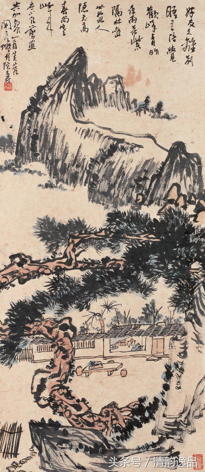 潘天寿花鸟画作品欣赏图文,潘天寿花鸟真迹一百幅大赏