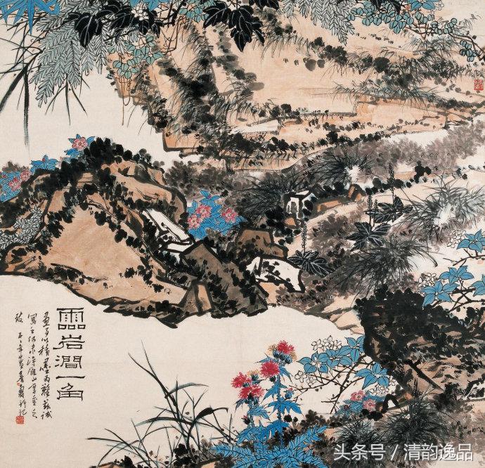 潘天寿花鸟真迹一百幅大赏,潘天寿山水画名作欣赏