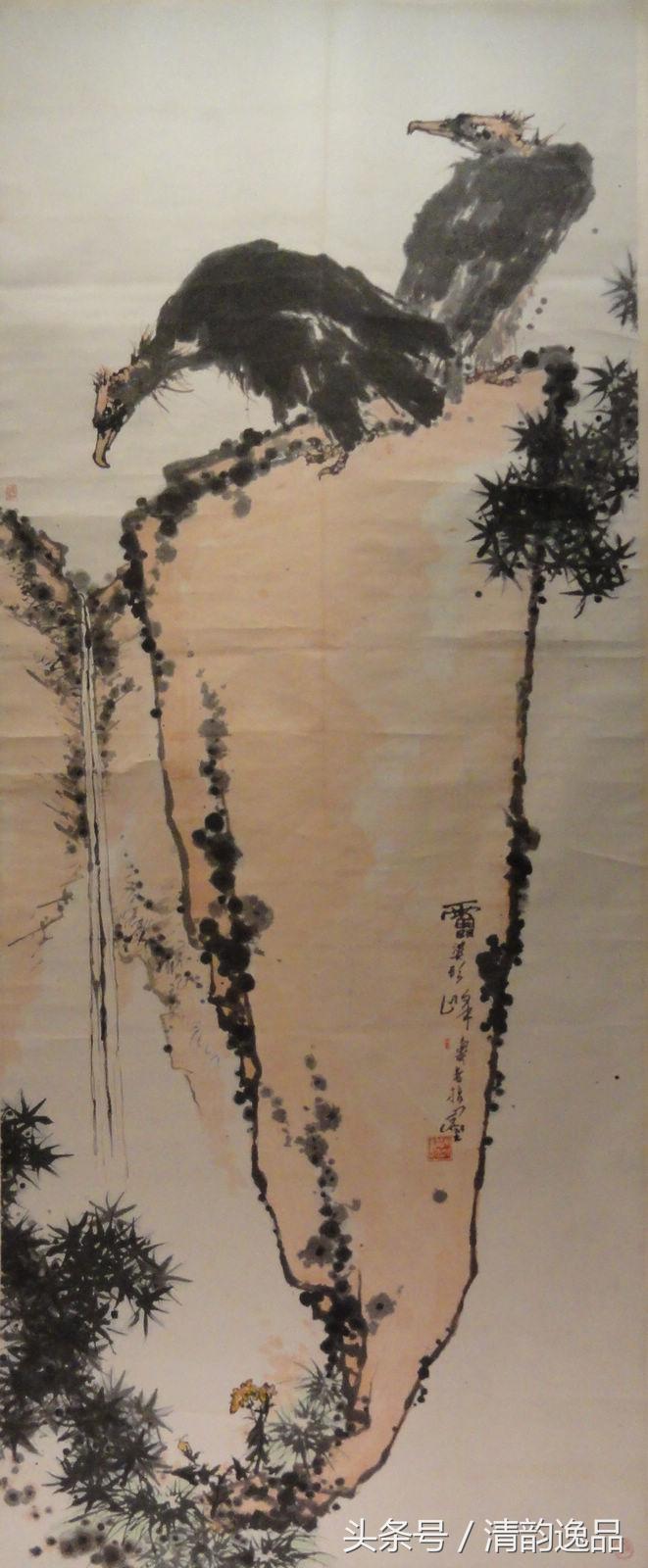 潘天寿花鸟画作品欣赏图文,潘天寿花鸟真迹一百幅大赏