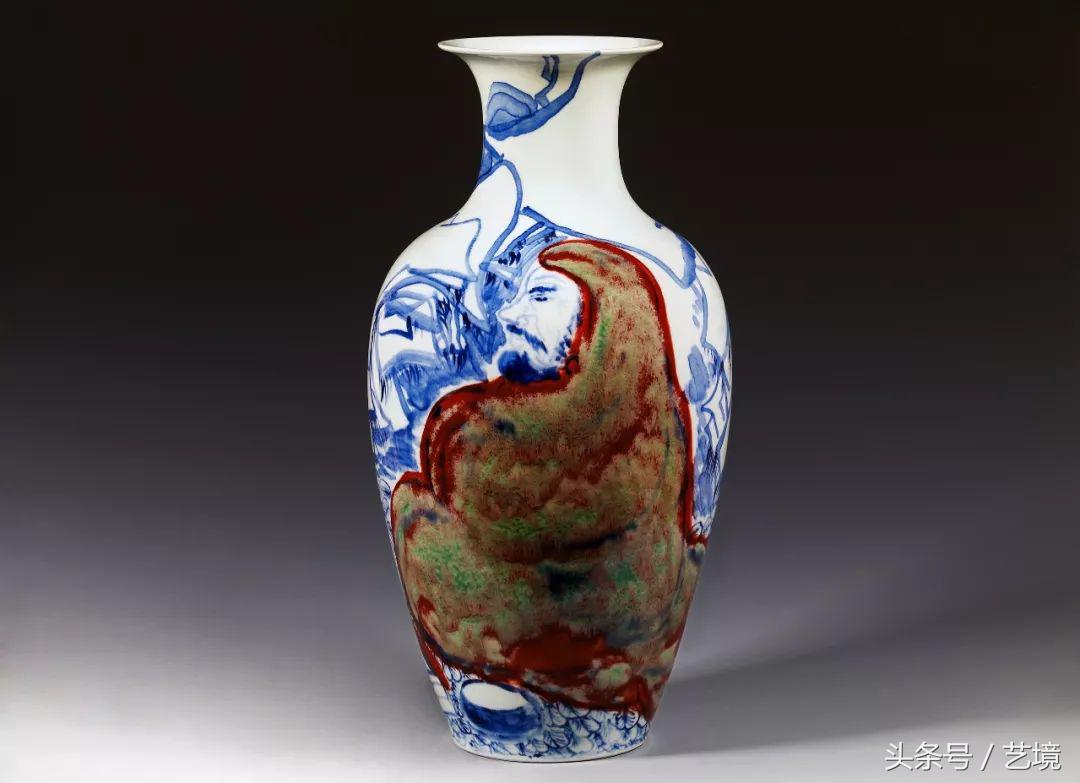 古涧一枝梅原文,梅兰竹菊手绘釉上彩瓷板画