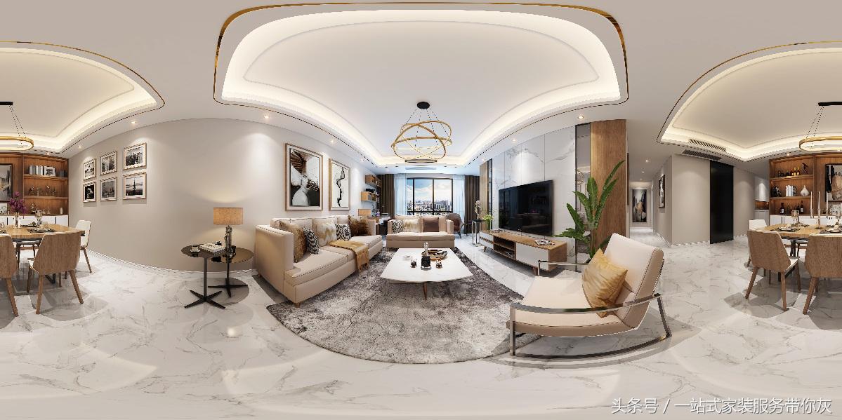 一米阳光直播间轻奢沙龙,明亮现代轻奢