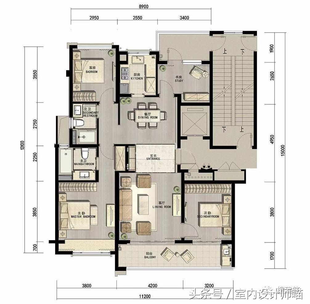 万科全新户型——89平3房2厅2卫