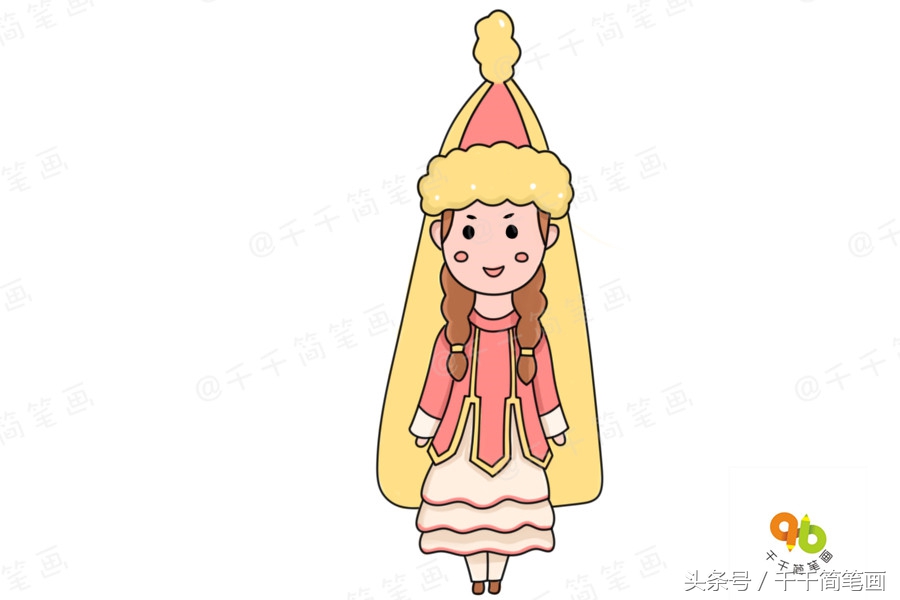 少数民族服饰简笔画超简单,广西少数民族服饰简笔画