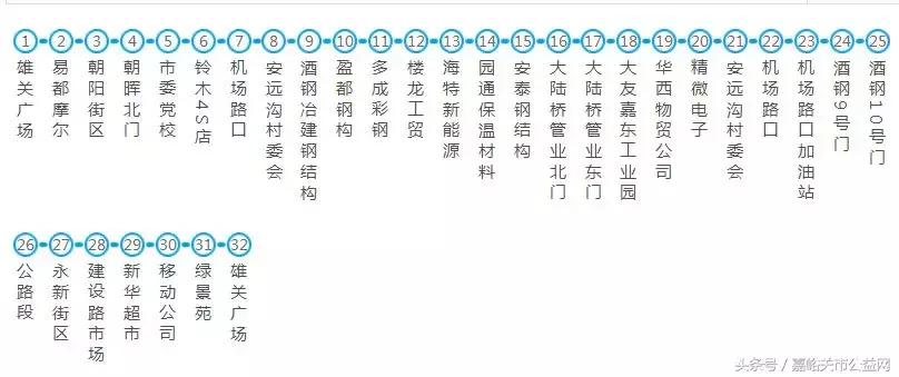 嘉峪关公交站点实时查询,嘉峪关公交线路一览表