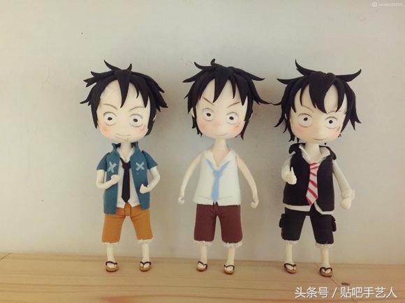 手工泥塑路飞,路飞粘土手办