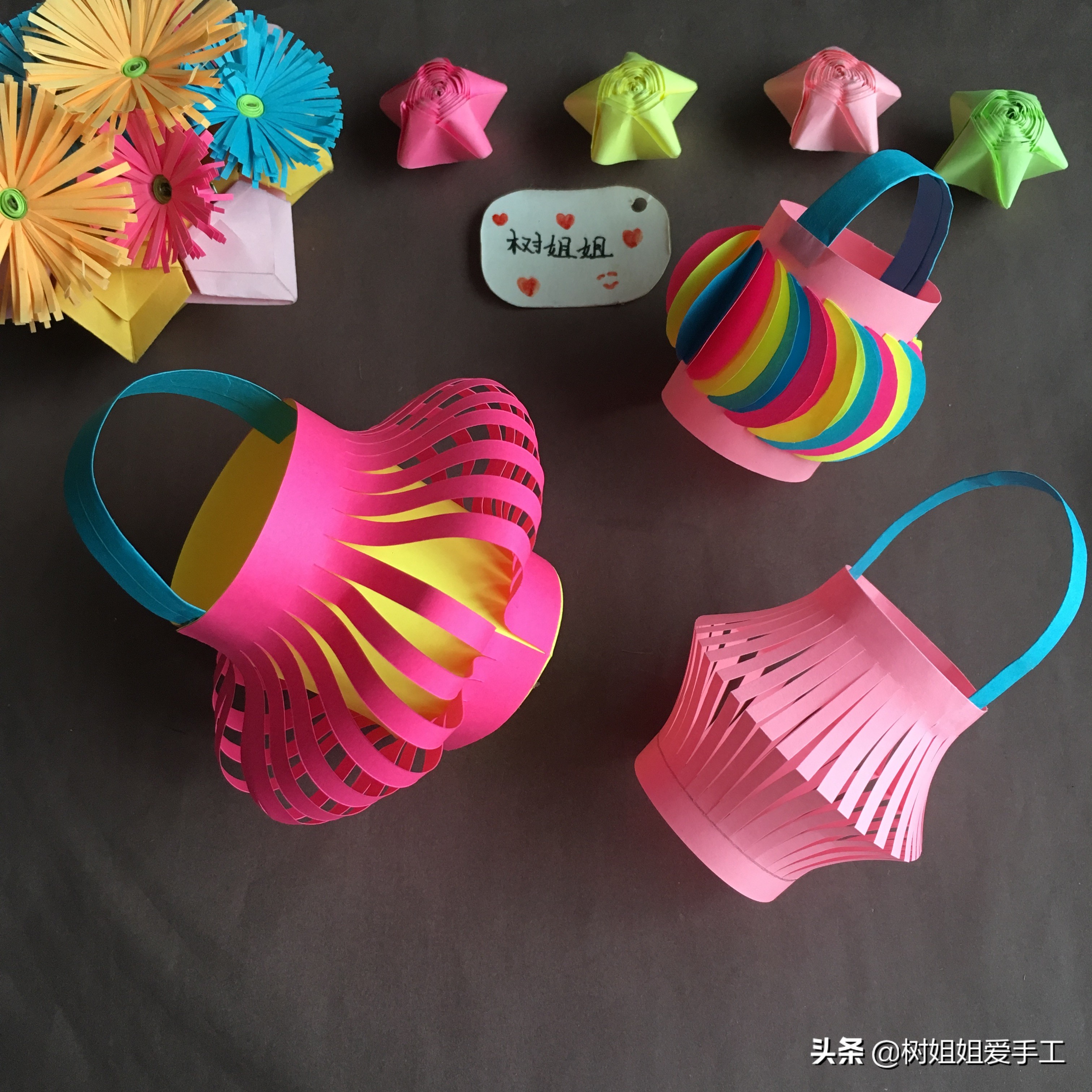 1分钟教会你怎么折纸小灯笼立体,兔子灯笼手工制作折纸简单又好看