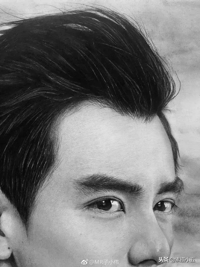画皮画骨难画魂，他将素描肖像表现到极致，这些明星眼神看醉了