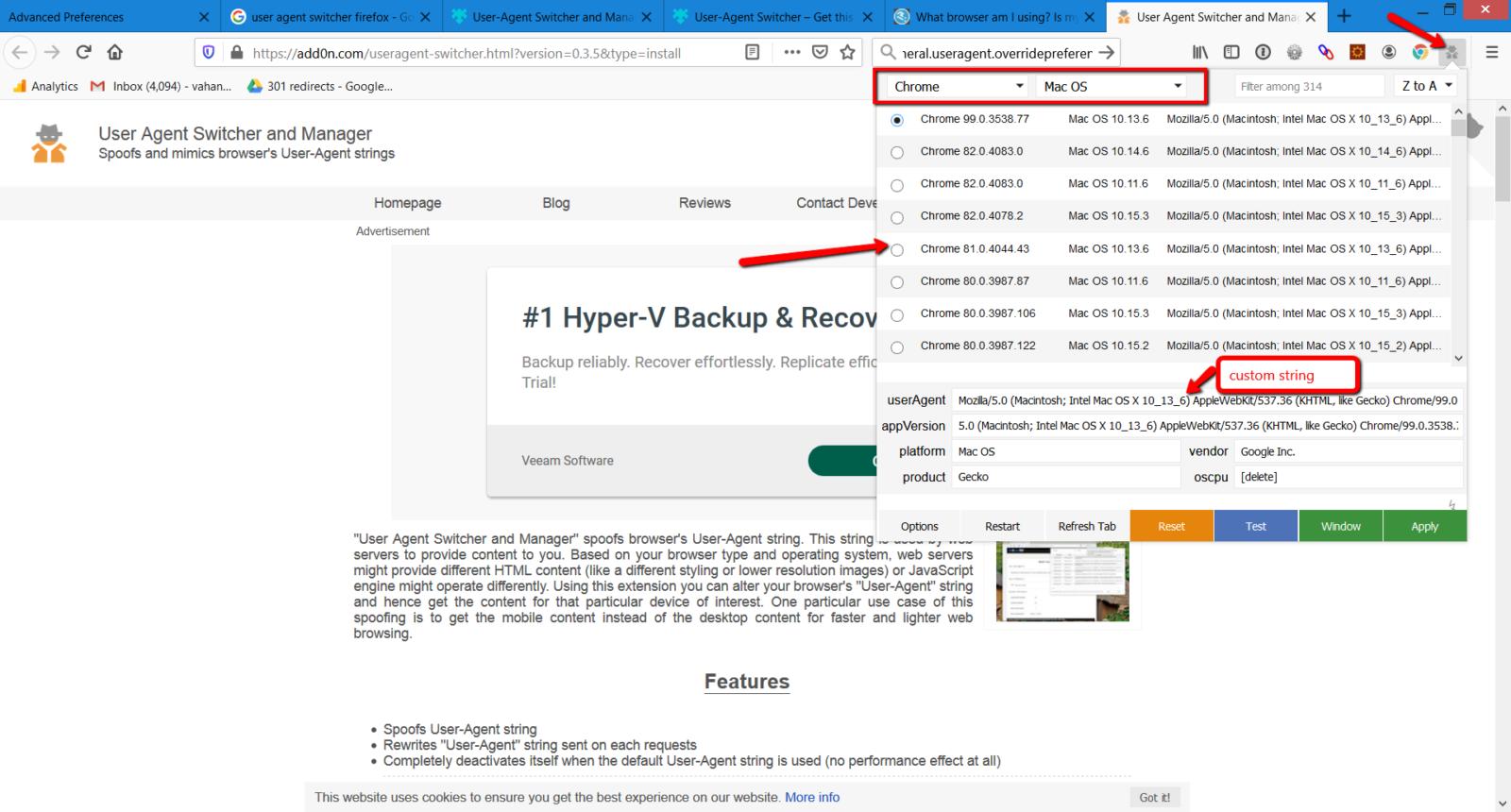 如何在Chrome，Edge，Safari和Firefox中更改用户代理