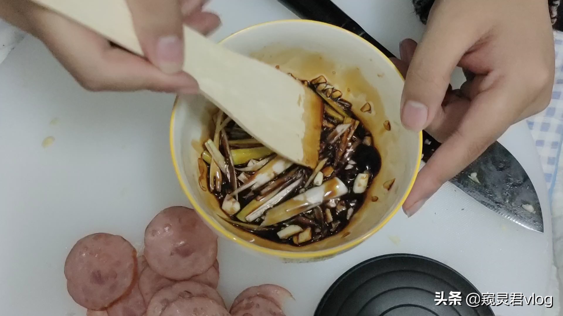 超下饭的凉拌火腿,凉拌素火腿最简单的做法