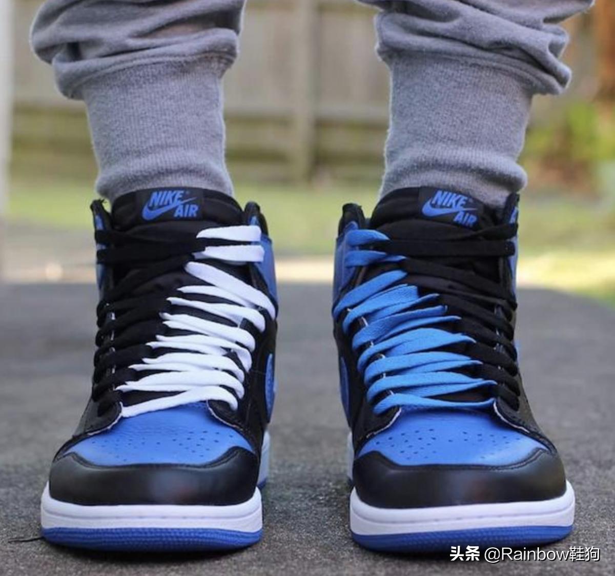 鞋带系法教程aj1蒂芙尼蓝双鞋带,aj1四色鸳鸯鞋带系法教程