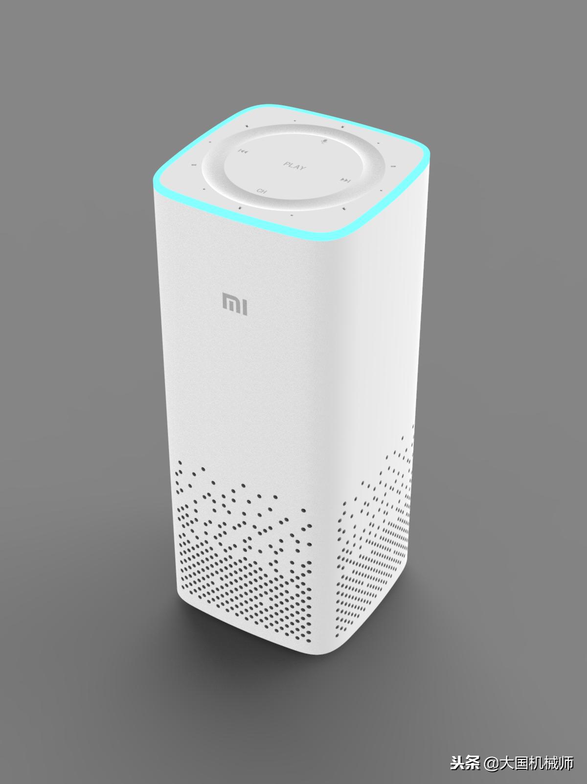 小米小爱art立体组合音响,小米小爱同学3d展示