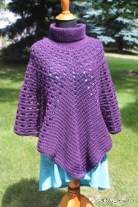 高档蕾丝钩花斗篷披肩防晒衣,针织披肩花样图片大全