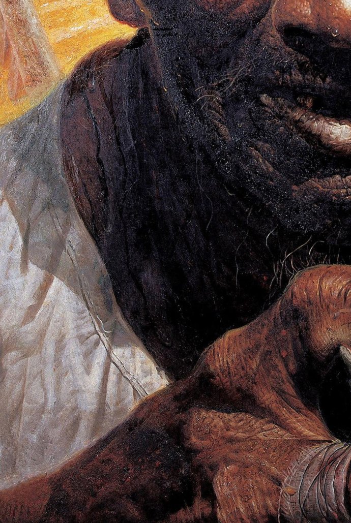 罗中立春蚕在哪展览,罗中立的油画春蚕图片