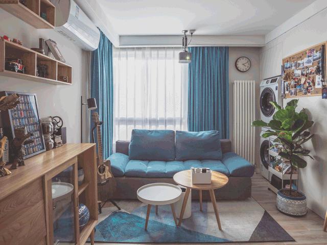 48㎡小家，餐厅可以蹦迪，还带私人影院！小户型都给我学