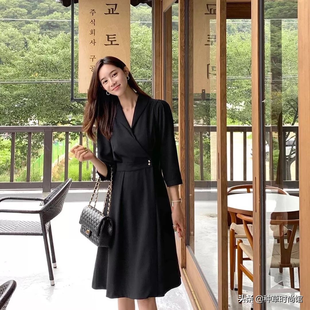 秋冬连衣裙长袖长款过膝修身气质,30套连衣裙搭配图