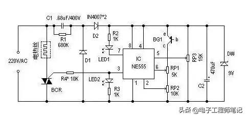 555定时器的应用设计,555定时器构成的应用电路