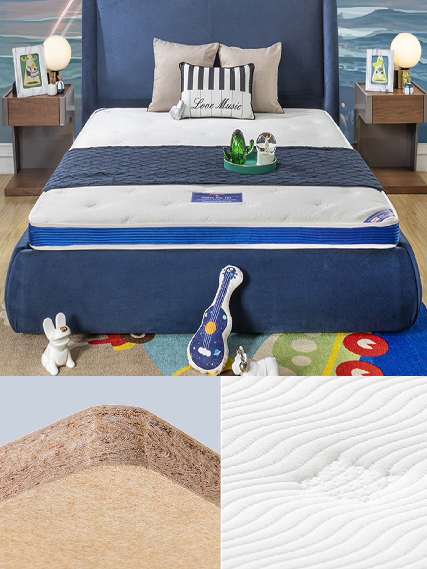 纯天然棕叶环保床垫儿童,无甲醛的平价棕床垫