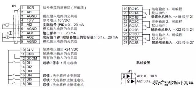 abbacs510变频器怎么设置恒压供水,abb变频器acs510接线图与实物图讲解