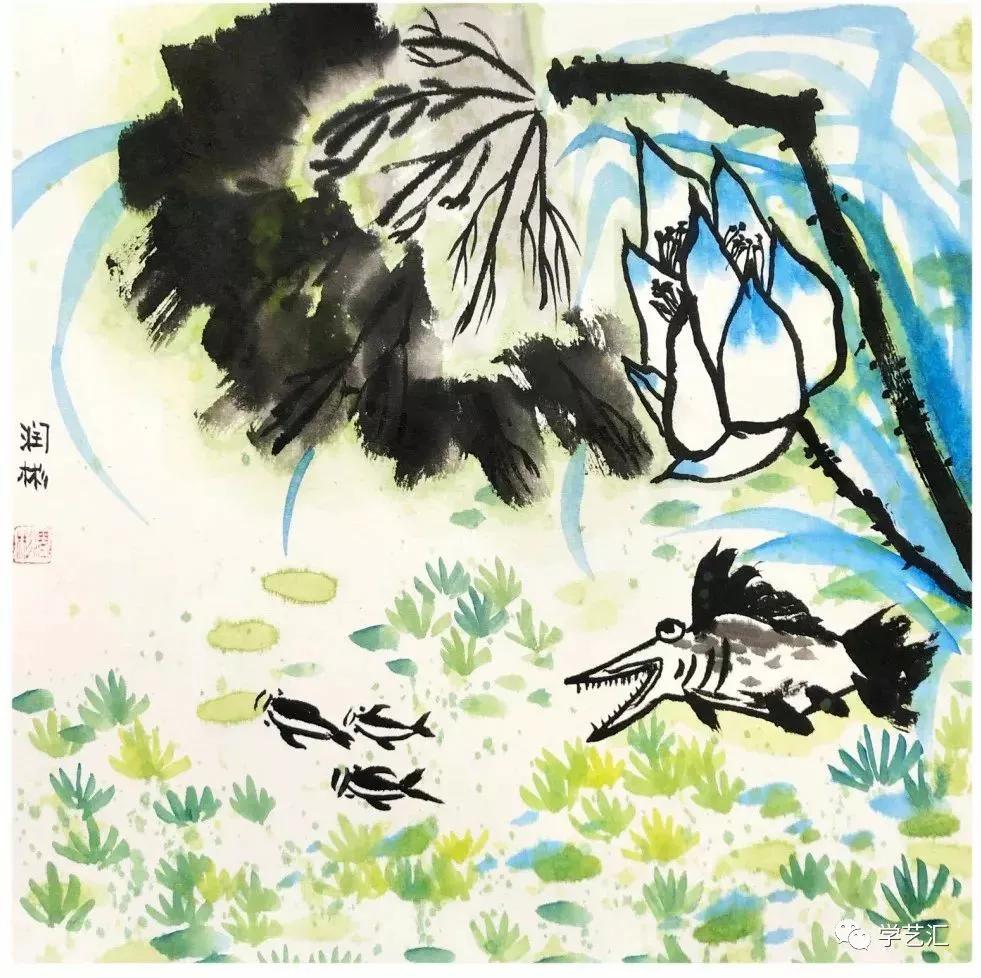 绘画水墨作品大全,水墨画儿童绘画技法新教程