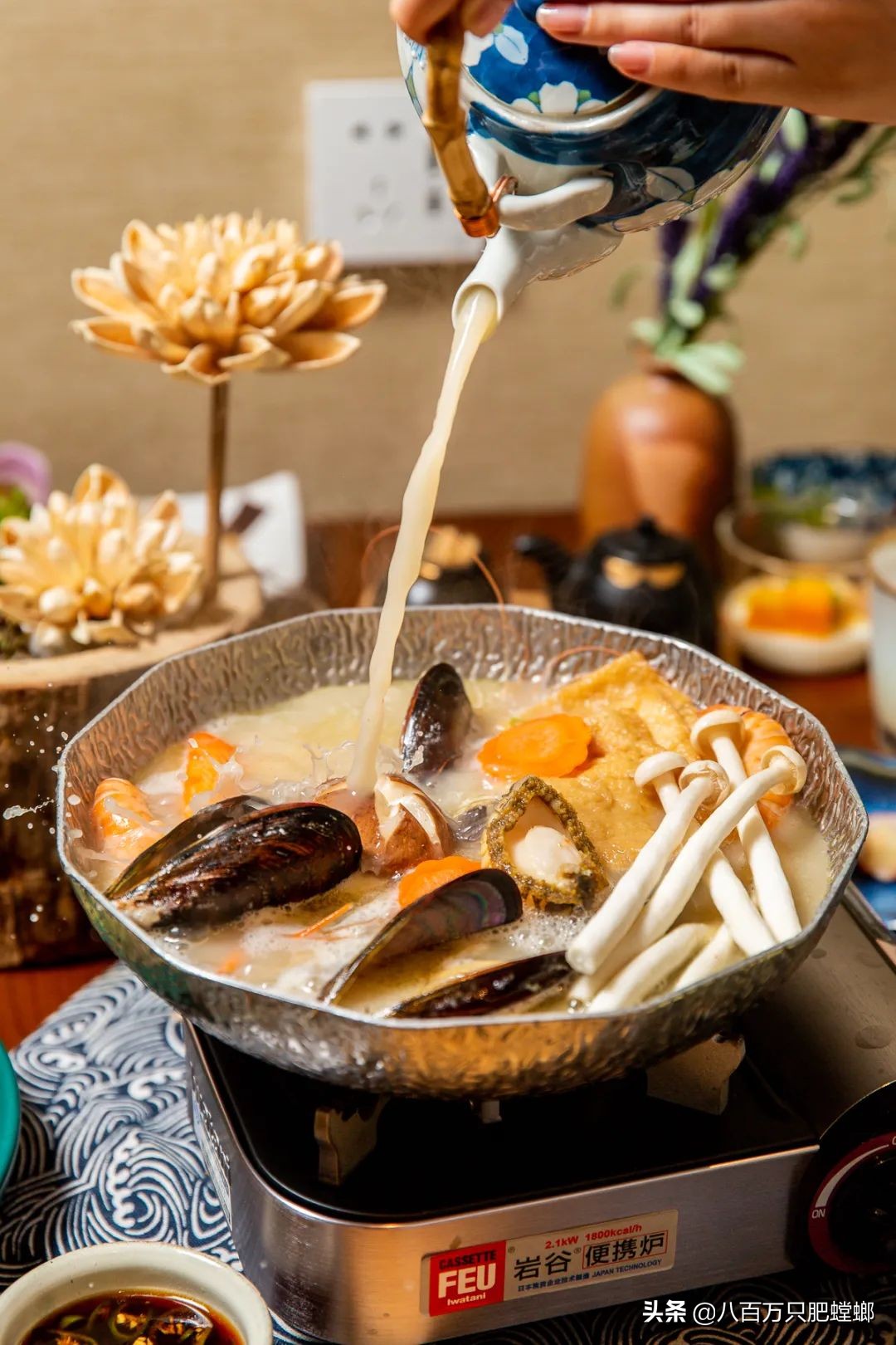 章鱼火锅日式,会动的章鱼海鲜火锅