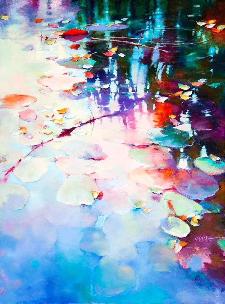 莫奈的睡莲紫色,莫奈睡莲和梵高睡莲