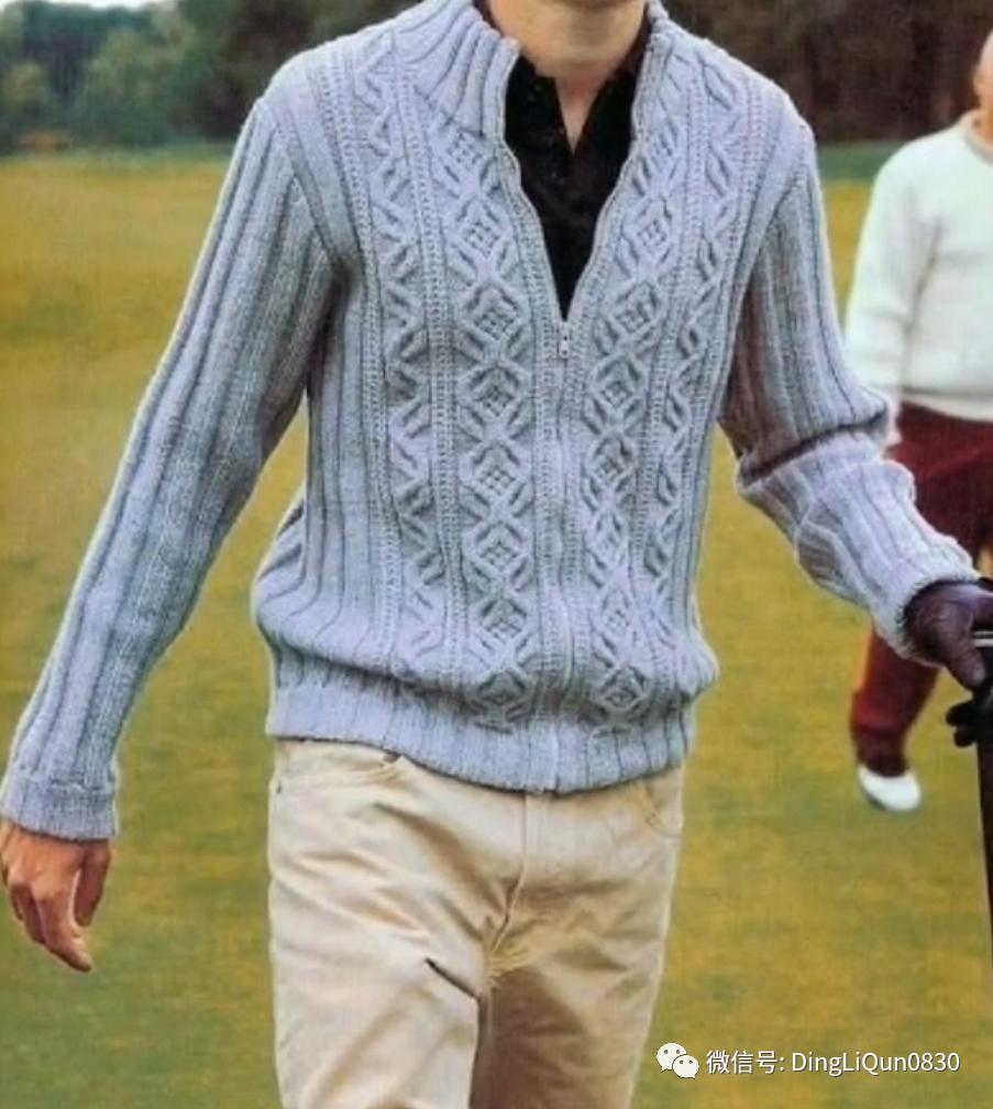男式针织衫简单又好看的花样,编织教程男士高档中长开衫针织衫