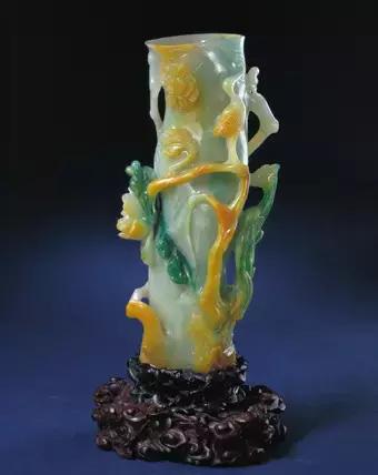 故宫博物院收藏的三彩翡翠,故宫翡翠玉石图片大全欣赏