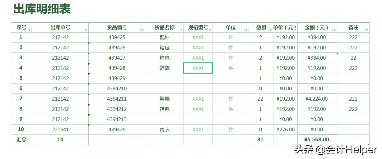 进销存出入库报表怎么做,excel每月进销存出入库报表
