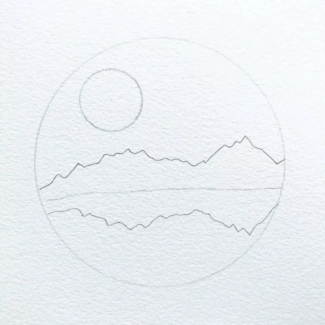 一二三年级女孩用水彩笔画星空,如何用水彩颜料画星空和海的渐变