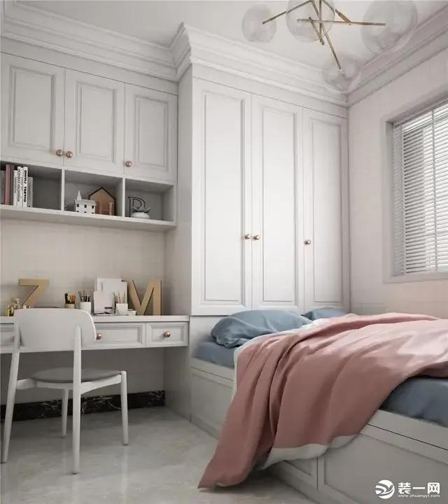 多功能小卧室的首选—榻榻米床加连体柜带书桌书柜