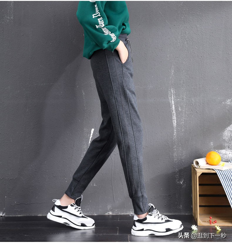 加绒运动裤的亲肤体验，今年流行这样穿，时髦又小清新