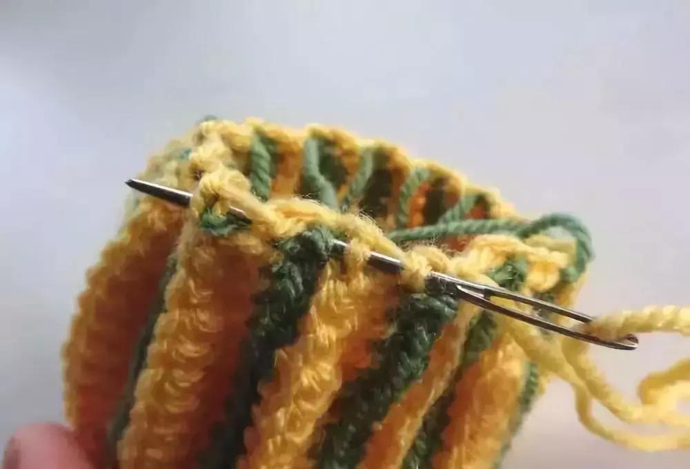 南瓜储物盒钩针教程,小南瓜卡子钩针教程