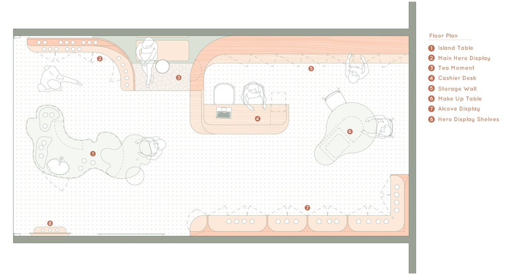 42㎡香港BeautysaurOrganics美妆旗舰店设计|BeanBuro