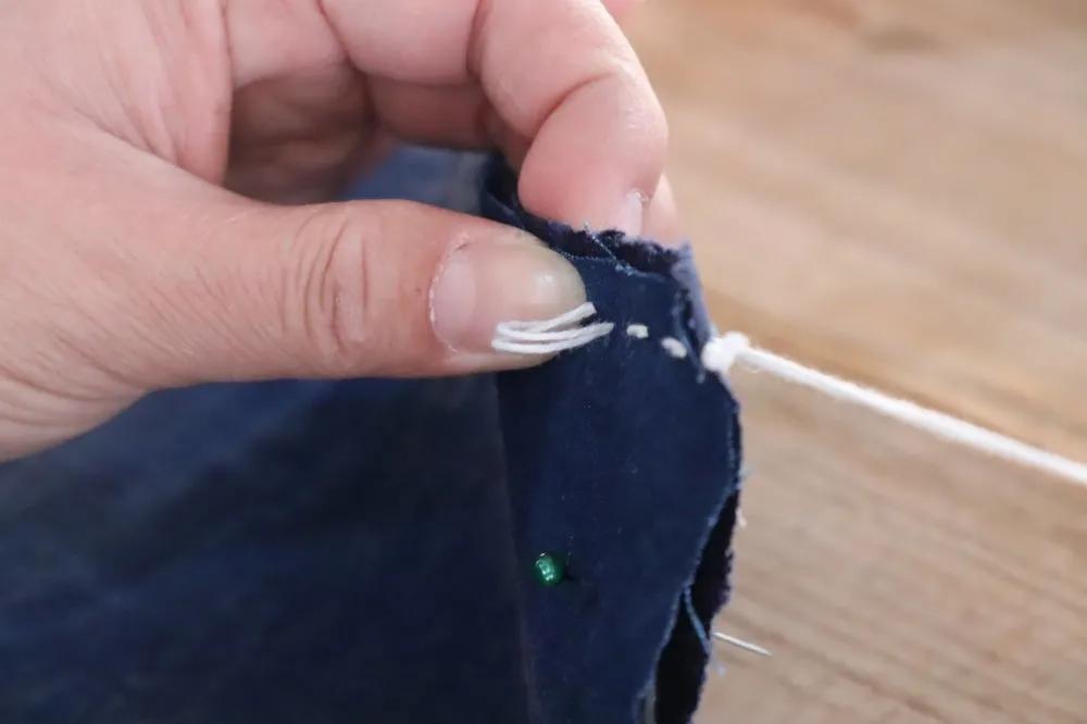 手工缝制抽纸包,一针一线diy包包