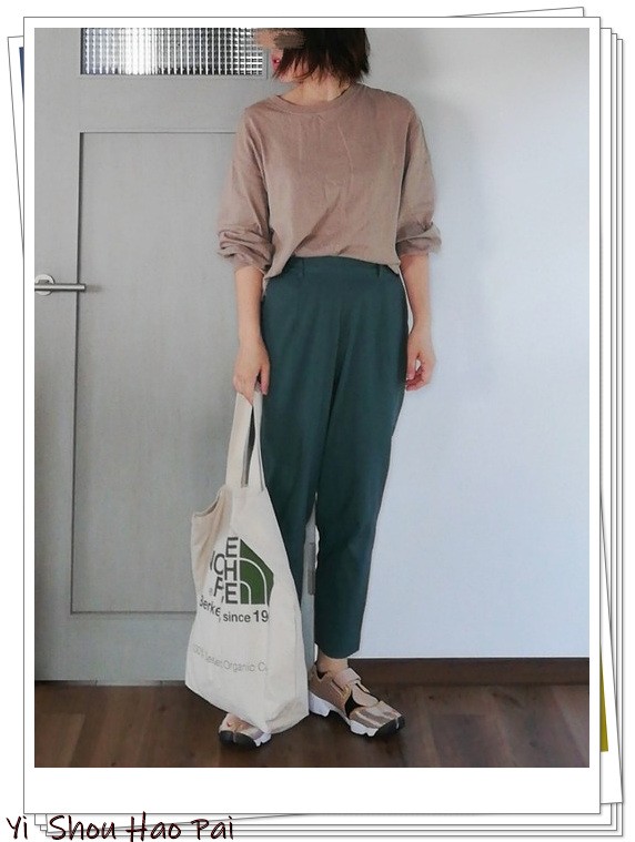 绿色阔腿裤搭配什么上衣女,绿色阔腿裤穿搭冬季女搭配