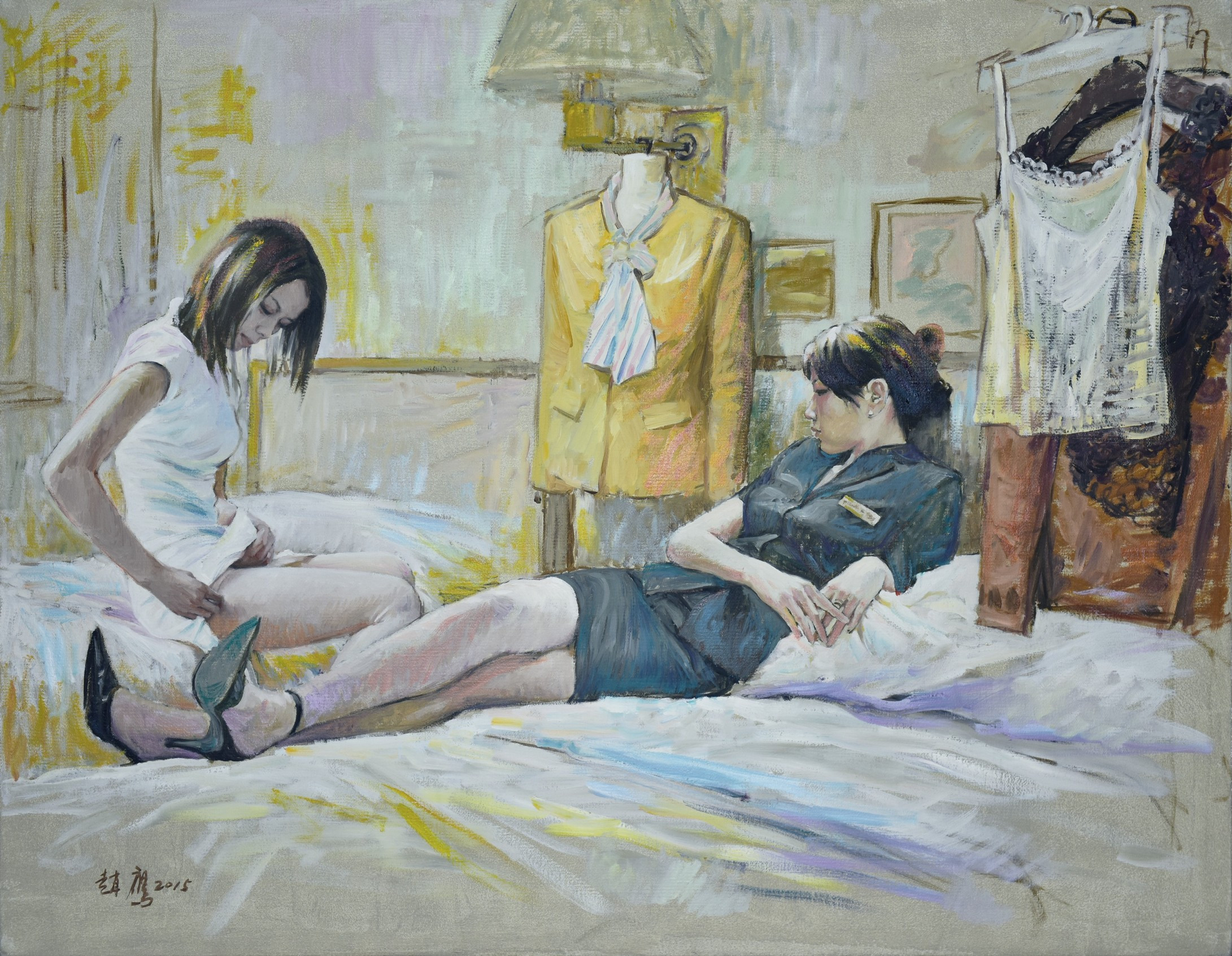 柠檬汁氤在水中　角落里美人如茵——画家赵鹰的写意油画