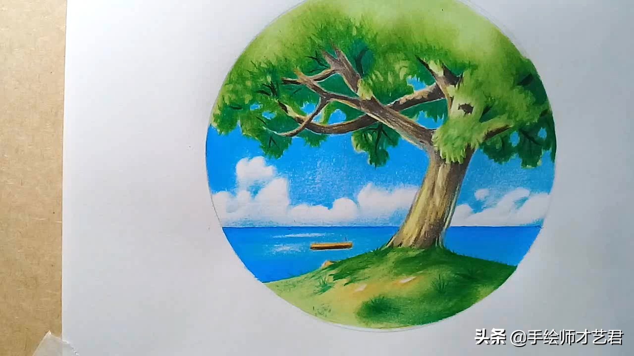 怎样画山水风景画教程彩铅,彩铅画风景画简单的教程