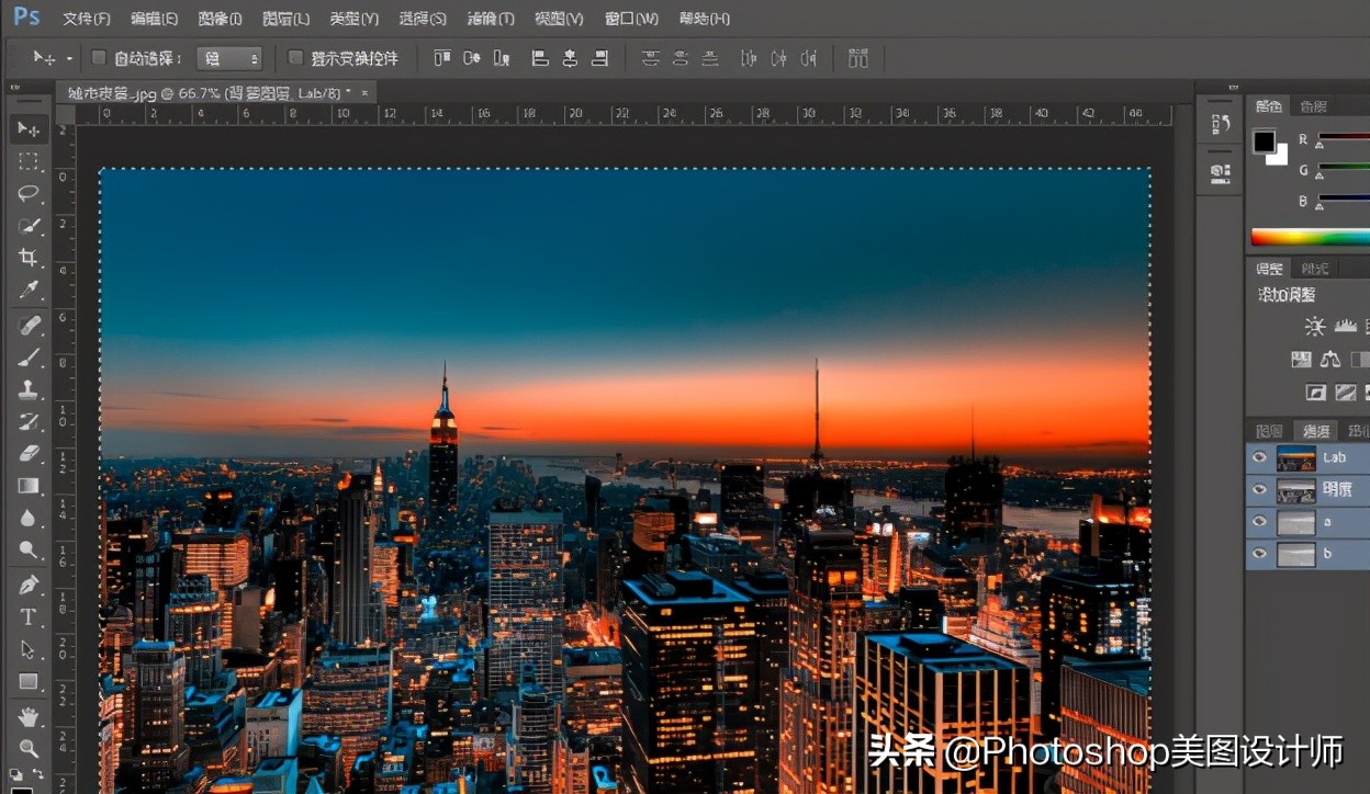 ps斑斓图片效果,ps夜色图片调色教程