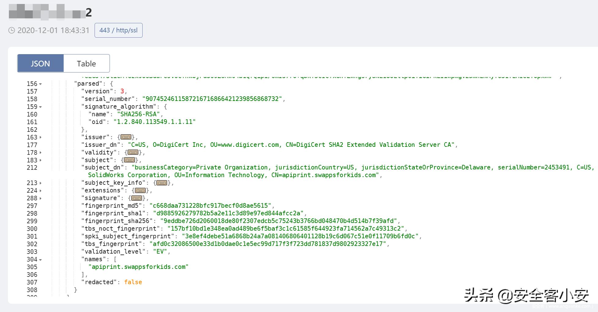 利用JARM指纹进行TLS服务端标记