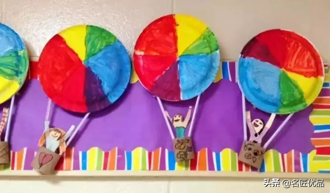 长方形创意纸盘美工作品,纸盘子手工秋天