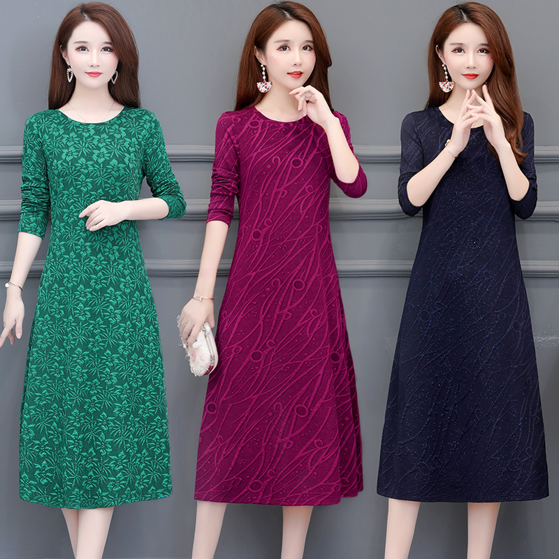 大码婉约连衣裙,优雅端庄又洋气的连衣裙