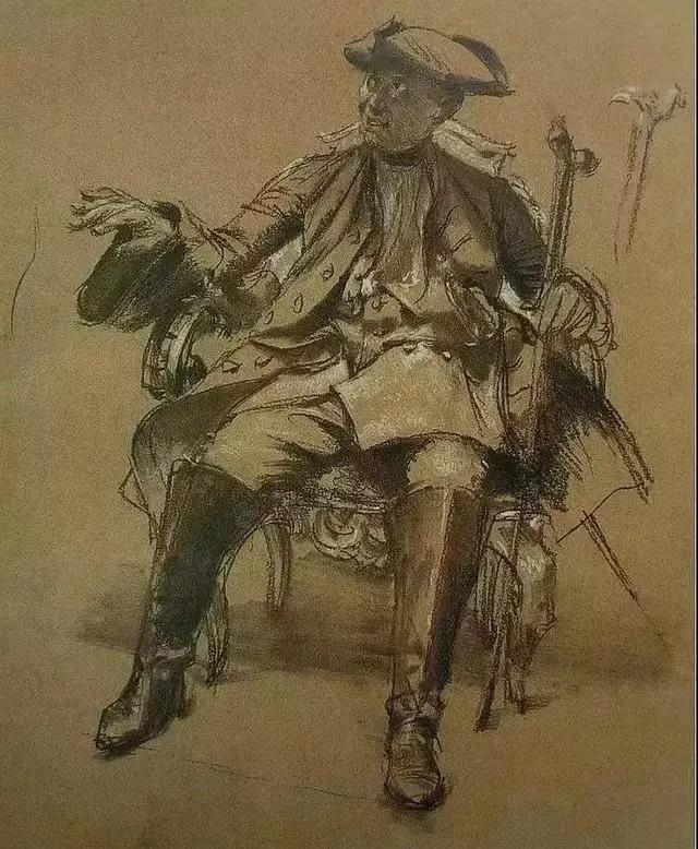 阿道夫门采尔速写作品,门采尔高清速写作品图片