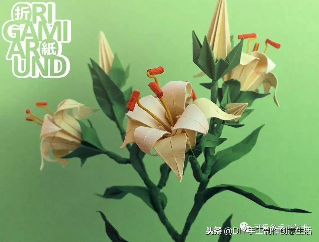 各种折纸花教程,折纸郁金香花的折法
