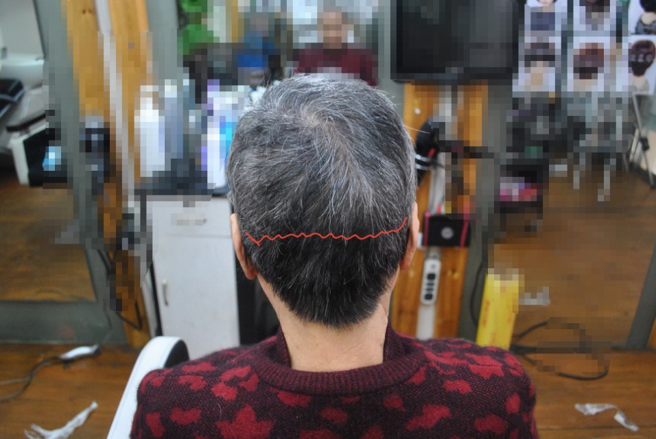 遮盖白发头顶的假发,假发遮盖白发发型